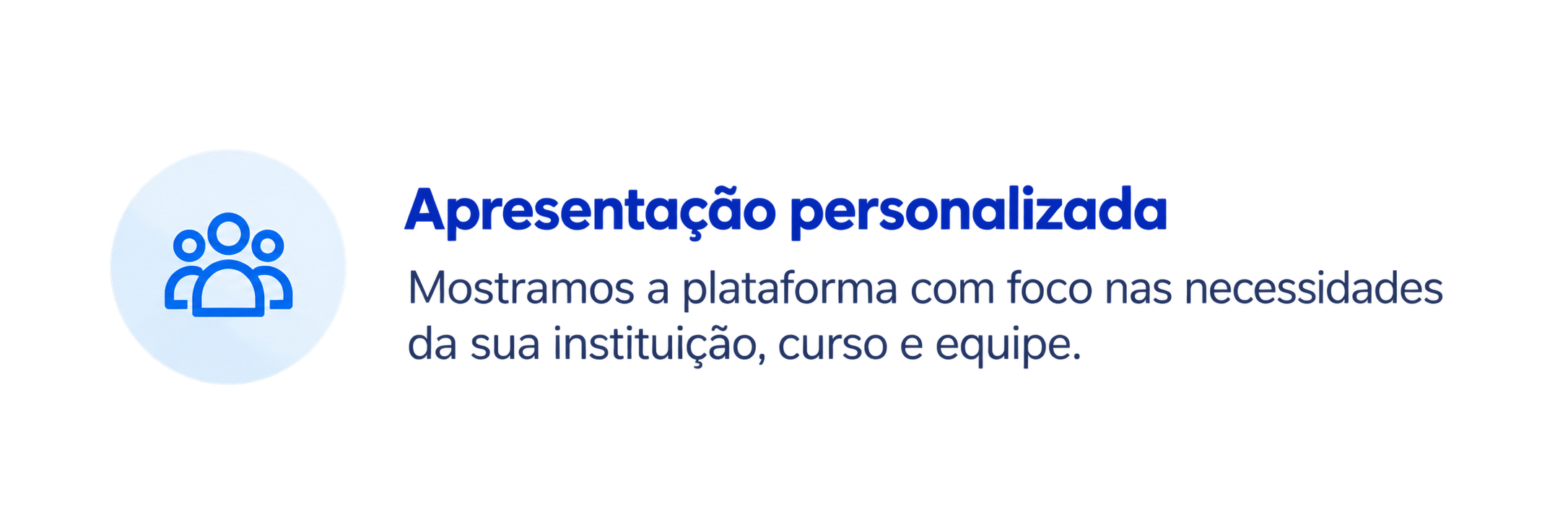 Apresentação personalizada